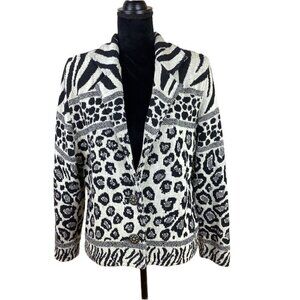 VINTAGE ANIMAL PRINT PAINTED PONY BLAZER